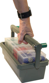 Four MTM 12ga 2 3/4 inch clear shell boxes included